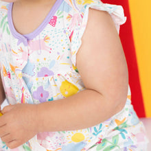 Load image into Gallery viewer, sunny day vibes modal magnetic short sleeve romper