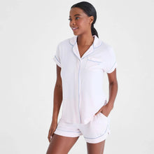 Load image into Gallery viewer, women's august sunrise modal magnetic classic with a twist short sleeve pajama set