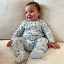 Load image into Gallery viewer, woodsy tale modal magnetic parent favorite footie | blue