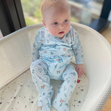 Load image into Gallery viewer, woodsy tale modal magnetic parent favorite footie | blue