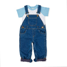 Load image into Gallery viewer, Stonewash Denim Overalls