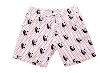 Load image into Gallery viewer, Panda and Dots Swim Trunks
