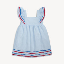 Load image into Gallery viewer, Seersucker Dress Striped Flutter Dress
