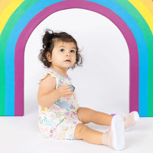 Load image into Gallery viewer, sunny day vibes modal magnetic short sleeve romper
