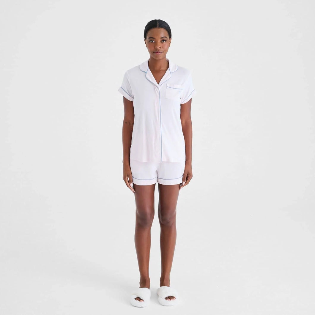 women's august sunrise modal magnetic classic with a twist short sleeve pajama set