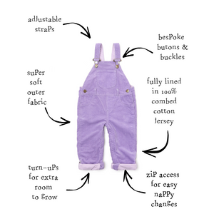 Lilac Corduroy Overalls