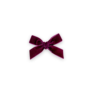 Velvet Hair Bow - Plum