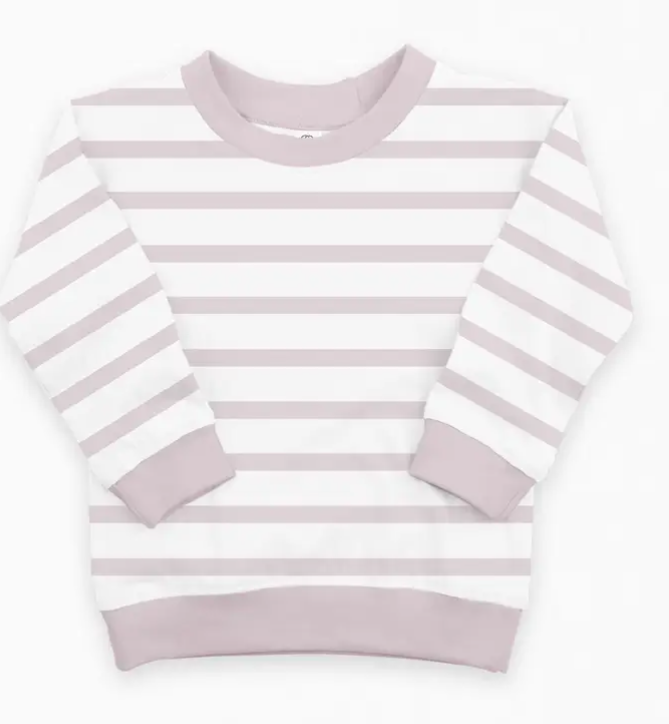 Organic Sweater - Better Stripe - Lavender