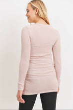 Load image into Gallery viewer, Dusty Rose Maternity Long Sleeve Tunic
