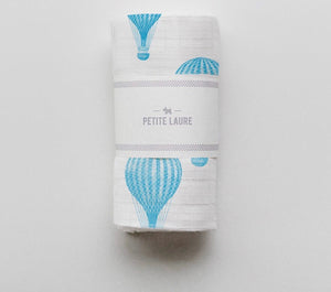 Baby Swaddle Blue Hot Air Balloons