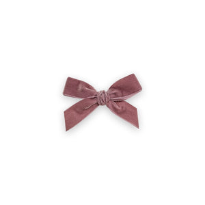 Velvet Hair Bow - Dusty Rose