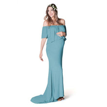 Load image into Gallery viewer, Simply Glowing Maternity Dress - Teal Sky
