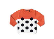 Load image into Gallery viewer, Orange Black Dots Sweater
